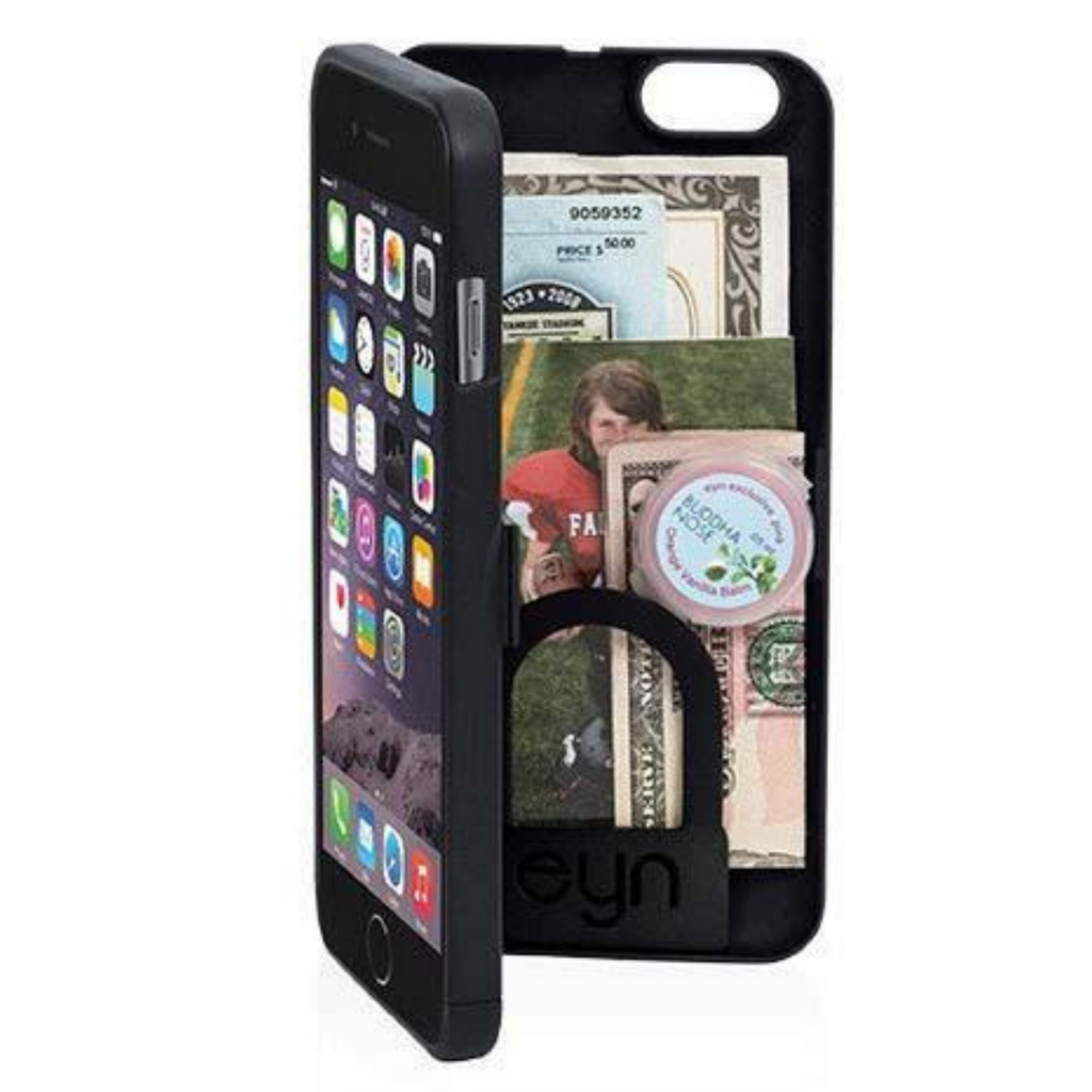 iPhone 6 Plus/6s Plus Wallet/Storage Case by the all in case - Card Holder - with Mirror and Attachable Strap